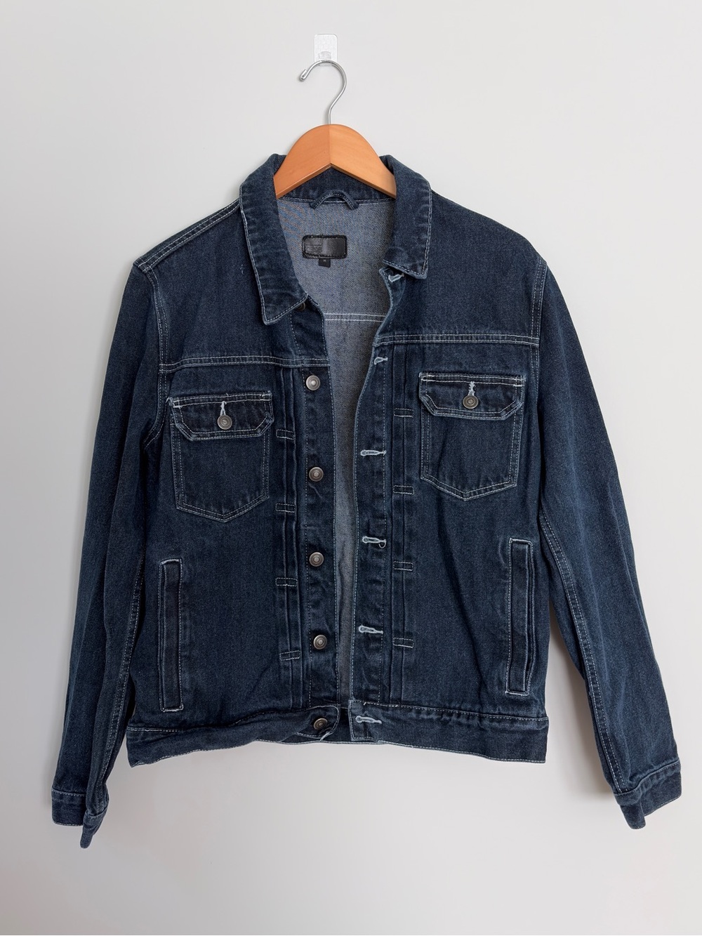 ASOS Classic Dark Blue Denim Jacket - Men's Casual Trucker Style